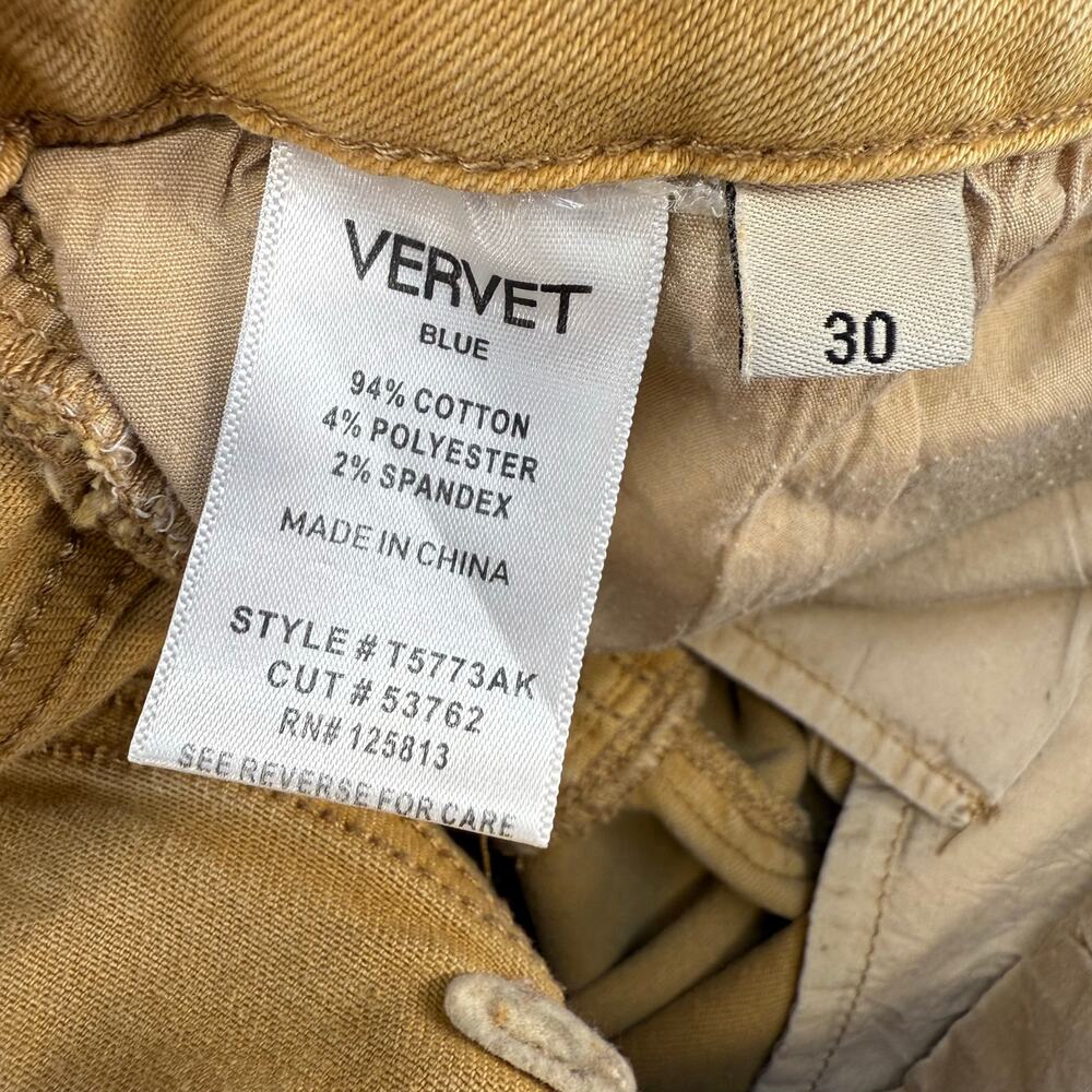 Vervet Blue Women's Jeans 30 (10) Sun Beige Factory Distressed Raw Hem Preppy - Picture 8 of 12